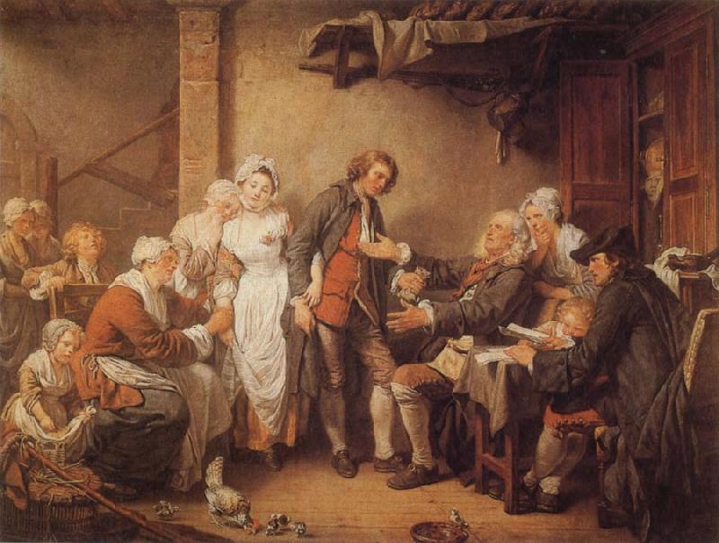 Jean-Baptiste Greuze L'Accordee du  Village